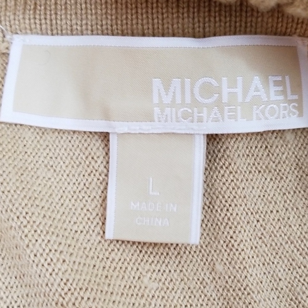 Michael Kors fringe cowl neck poncho sweater Large - Picture 9 of 12